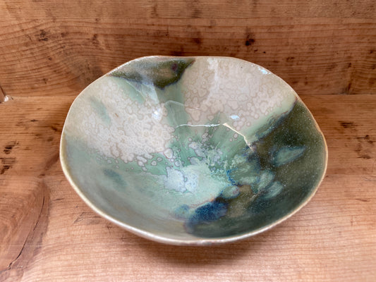 Mintfarvet unika skål