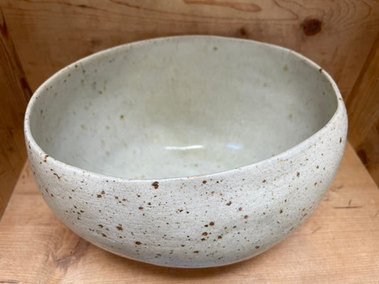 Hvid med prikker unika skål/vase