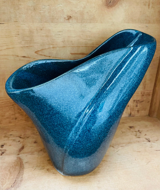 Havblå unika vase