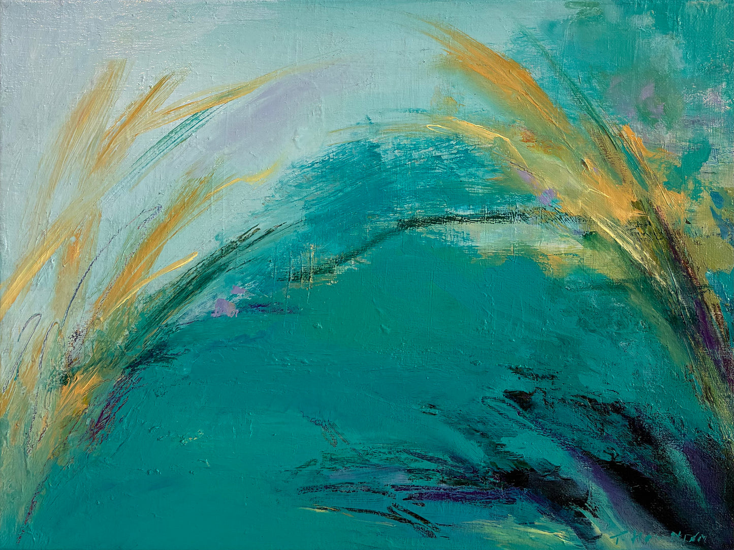 Maleri "Gold in Garden"