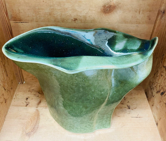 Blank grøn unika vase