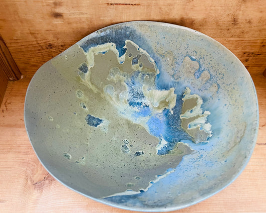 Blågrøn unika skål