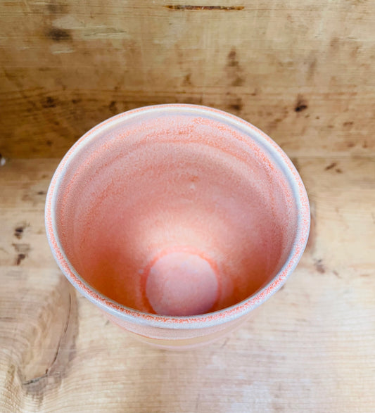 Koralfarvet stort krus