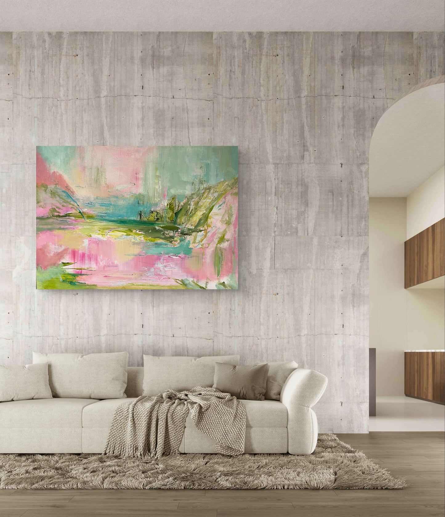 Drømmelandskab lyserødt