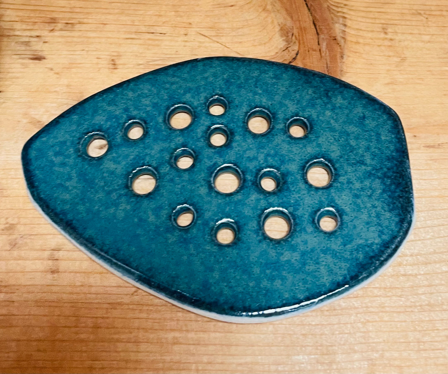 Unik havblå sæbeskål