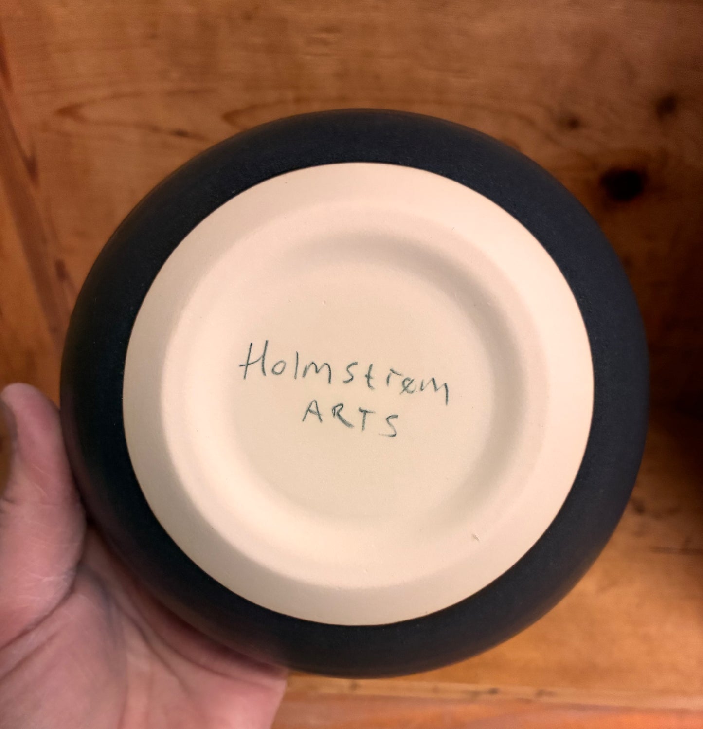 Håndmalet spiseskål -Sort mat