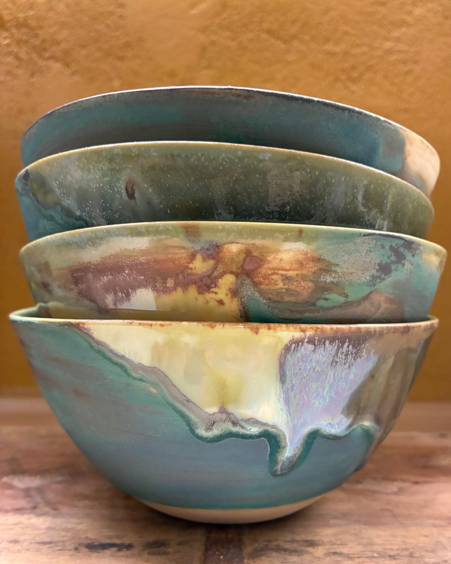 Unik håndmalet spiseskål