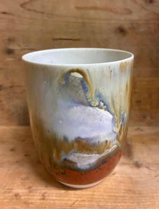 Håndmalet stort krus -Efterårs landskab