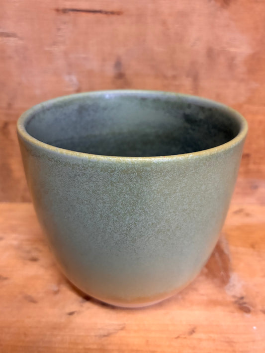 Håndmalet lille krus -Grøn mat