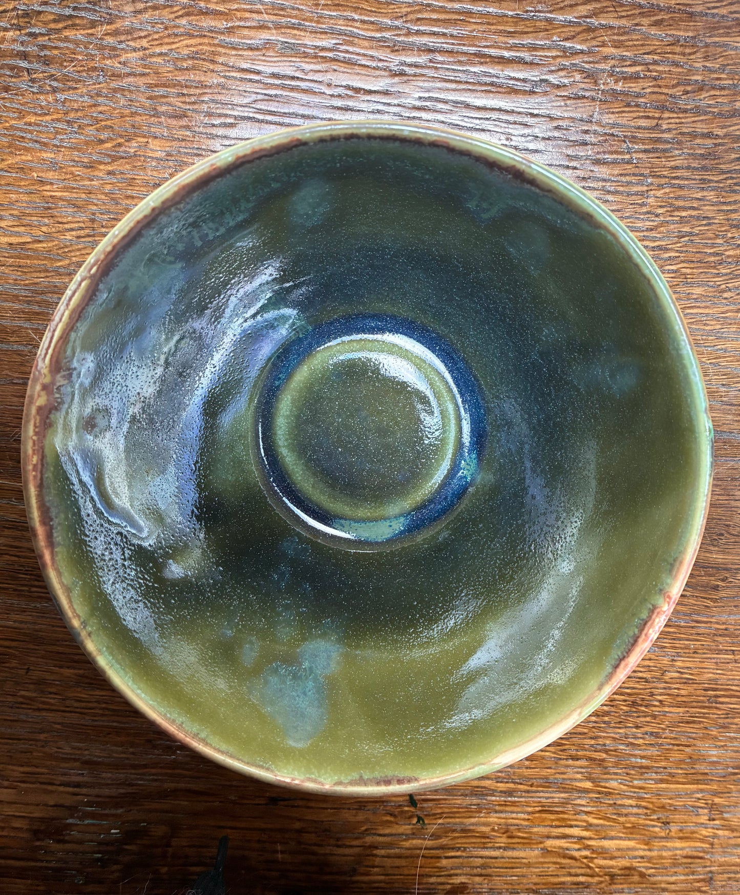 Unik håndmalet landskabs spiseskål