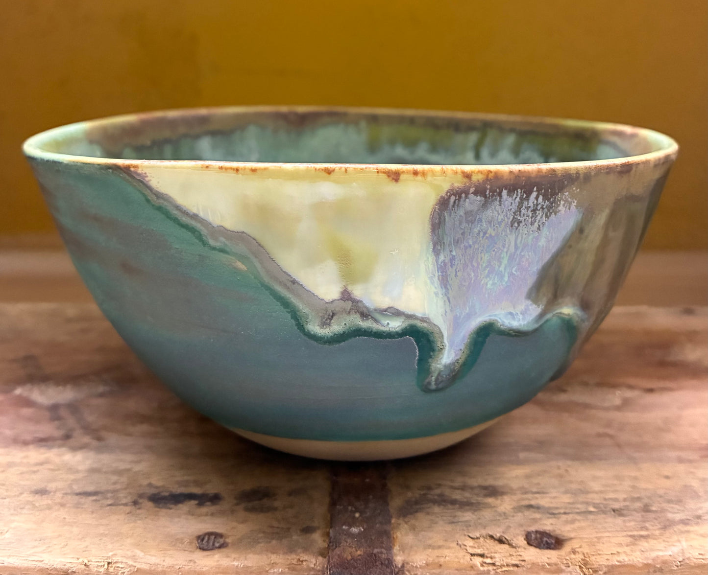 Unik håndmalet spiseskål