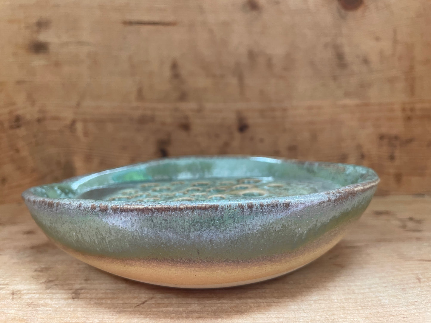 Unik kobbergrøn sæbeskål