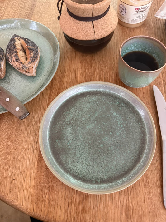 Kobbergrøn frokosttallerken