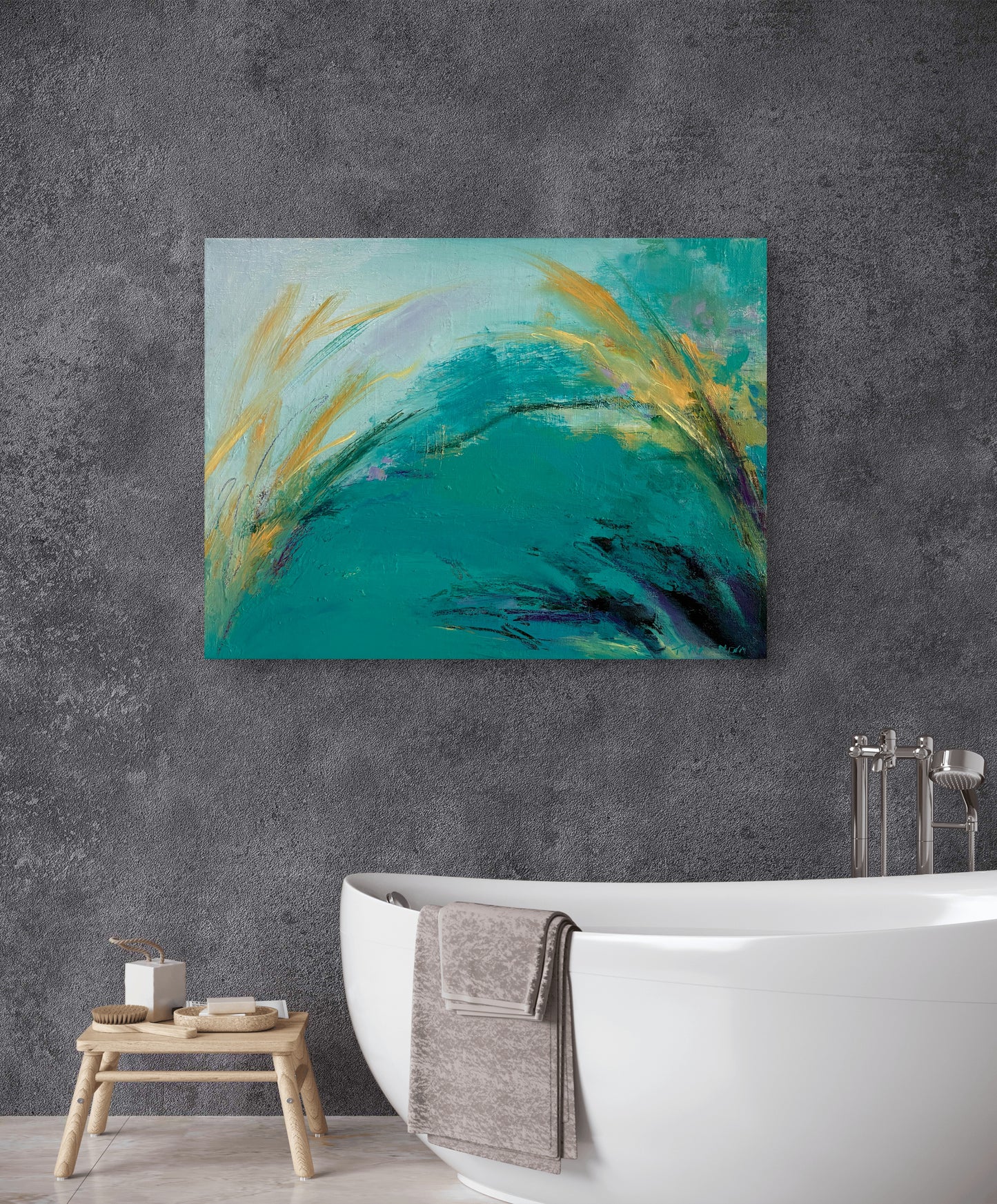 Maleri "Gold in Garden"